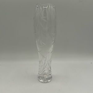 Lenox Handcut Bud Vase Opal Innocence Full Lead Etched Crystal 9" Clear Glass